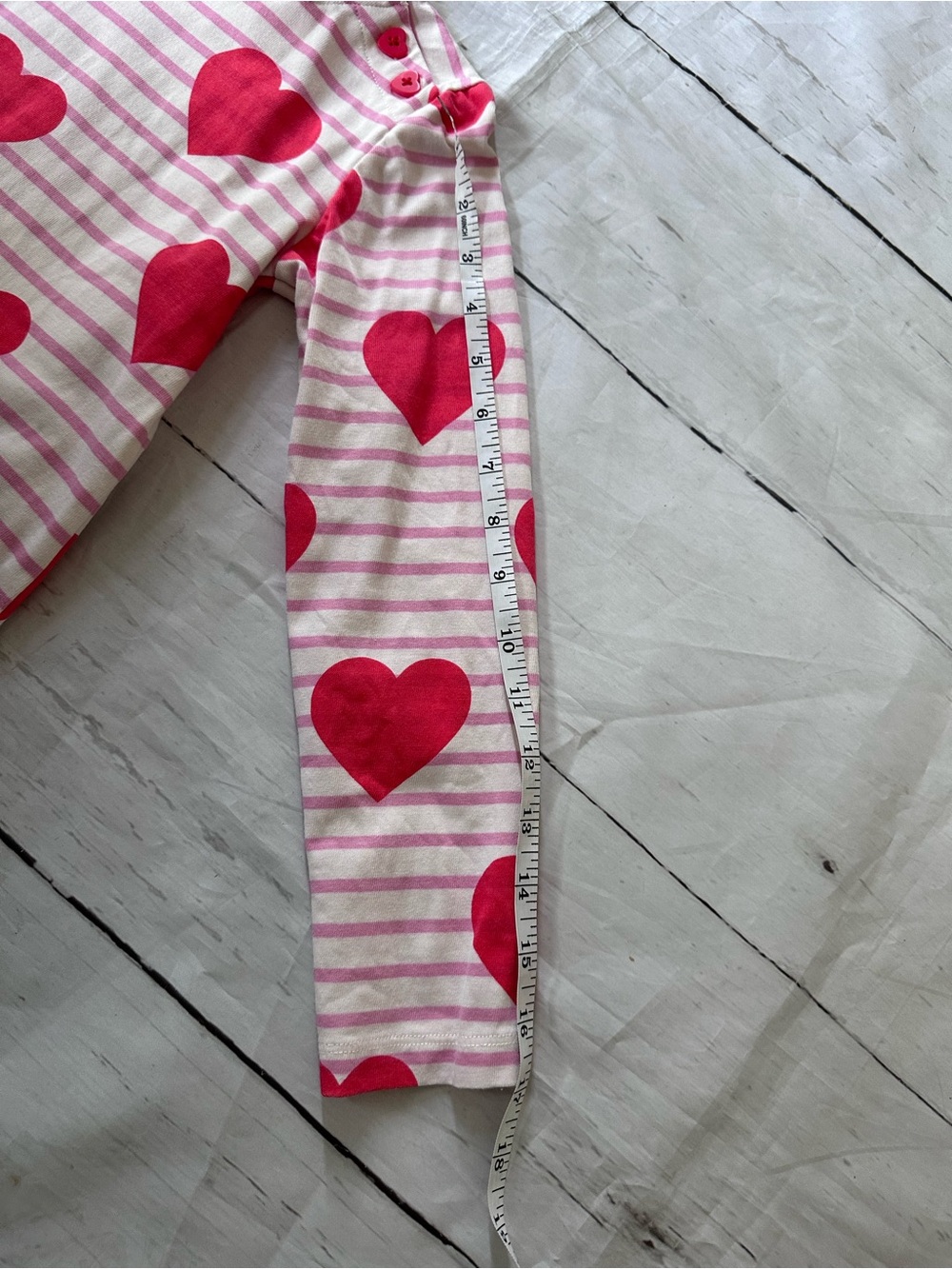 Mini Boden Pink and Red Heart Stripe Long Sleeve Dress size 7-8 Valentine - Picture 11 of 11